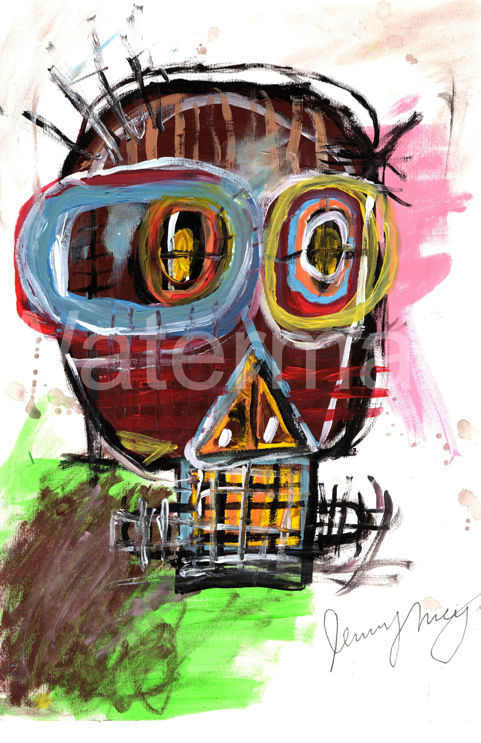 Jean-Michel Basquiat - HEAD - Fine Art Print on Paper: Jean-Michel Basquiat – Fine Art Print on Paper Print Large Size: 11 x 17 inches Paper Type: Heavy Cardstock with embossed stamp Condition: Good Shipping: We pack and ship in-house for your convenien