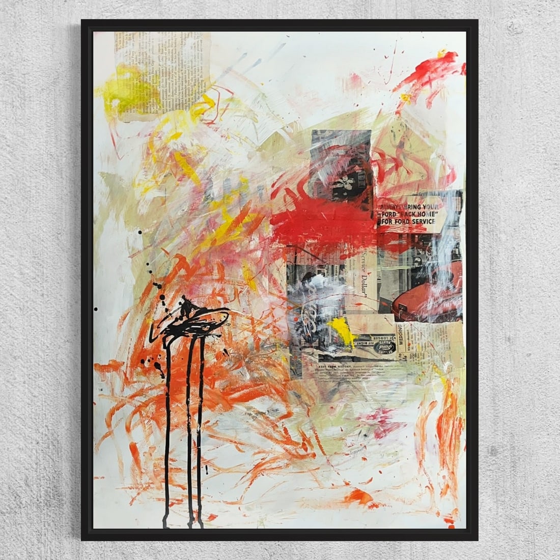 Original Mixed Media Abstract NYC Art Painting: Original Mixed Media Abstract NYC Art Painting, Signed,Embossed Stamp,Gallery Stamp Size: 18x24". Will ship rolled up. Abstract Mixed Media Art Painting on paper. Can easily be put in a common poster