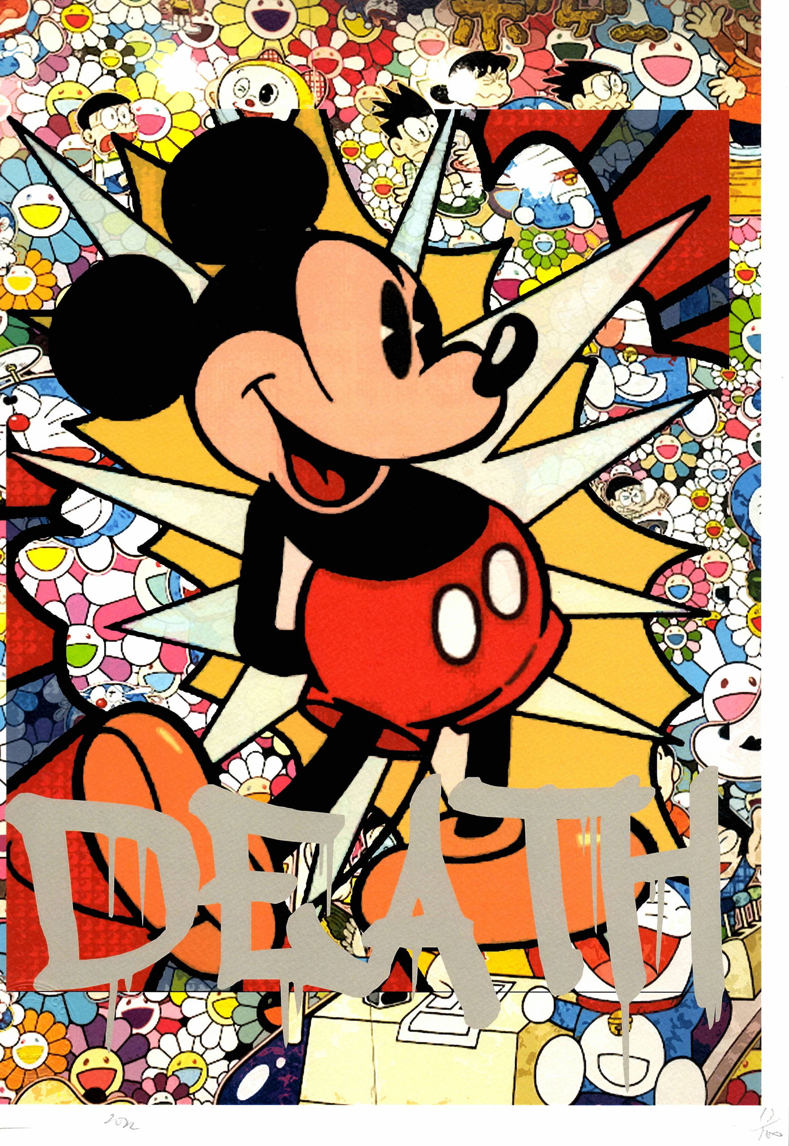 Death NYC Pop Art Graffiti Master Artist Lithography Print W/COA.: Death NYC Pop Art Graffiti Master Artist Lithography Print W/Certificated of Authenticity. This is an Original Limited Edition Hand Signed Lithography Print. New York Death Embossed Seal Stamp. Hand S