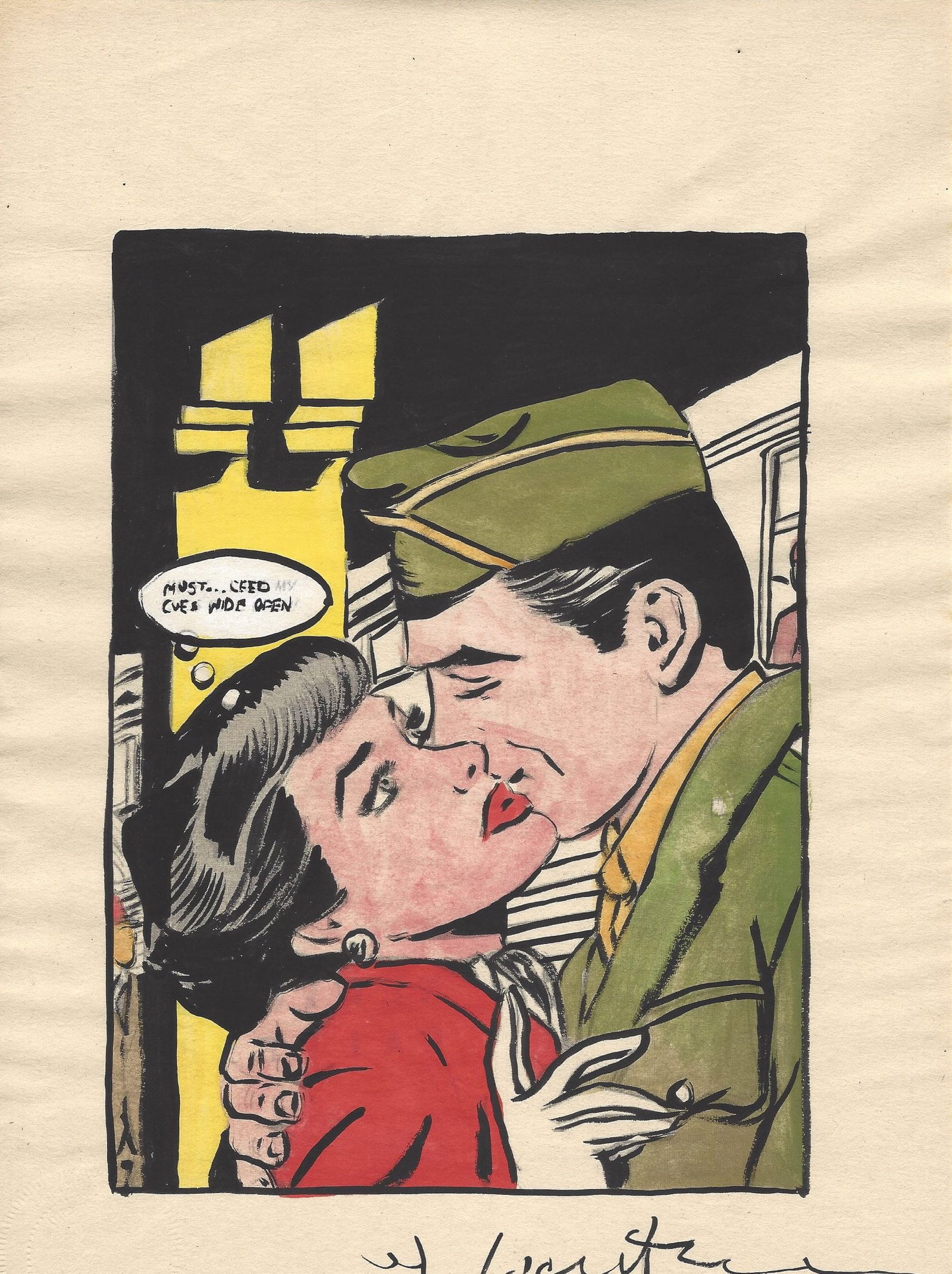 Mixed Media on Paper. Signed Lower right Roy Lichtenstein: Mixed Media on Paper. Signed Lower right Roy Lichtenstein. Size: 8 1/4 x 11 3/4.It is being sold in the manner or style of the artist.Good Condition See Photos.We pack & Ship for you. We take care of