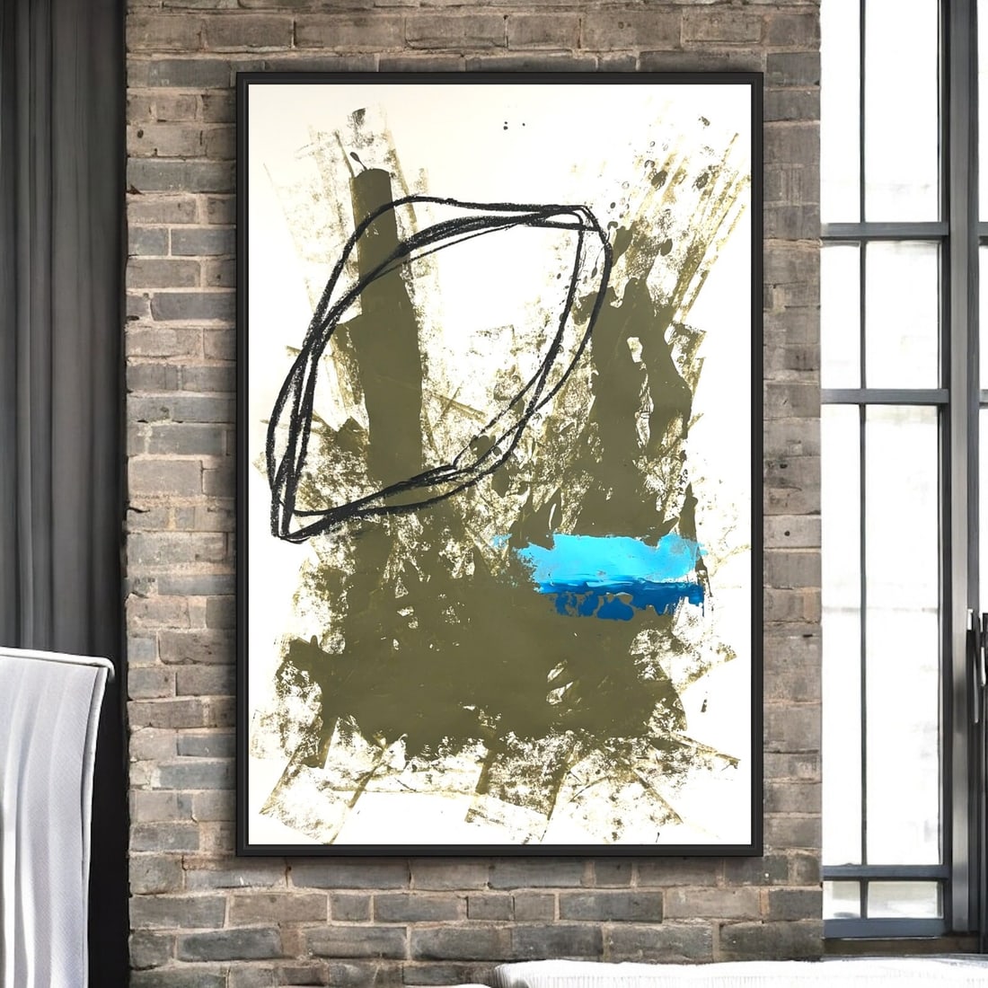 Original Mixed Media Abstract NYC Art Painting: Original Mixed Media Abstract NYC Art Painting. Signed,Embossed Stamp,Gallery Stamp Size: 36x24".Will ship rolled up. Abstract Hand Made Mixed Media Art Painting on paper. Can easily be put in a commo