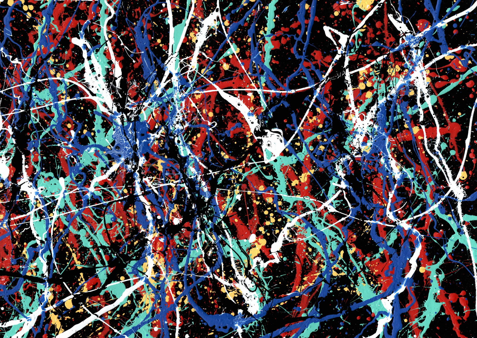Jackson Pollock Abstract Painting on Paper: Jackson Pollock Abstract Painting on Paper -Approx Painting Size: 17 1/2 x 12 1/2 Inches. Painting is done in the modern, abstract expressionist style for which Pollock is known. It is being sold in t