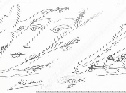 Pablo Picasso Fine Art drawing/print Ink on Paper: Pablo Picasso Fine Art drawing/print Ink on Paper.Embossed Stamp.`GALLERY COLLECTION PICASSO STAMP.Paper Size: 11 x 8 1/4 Inches. Good Condition. We pack & Ship for you. We take care of the shipping s