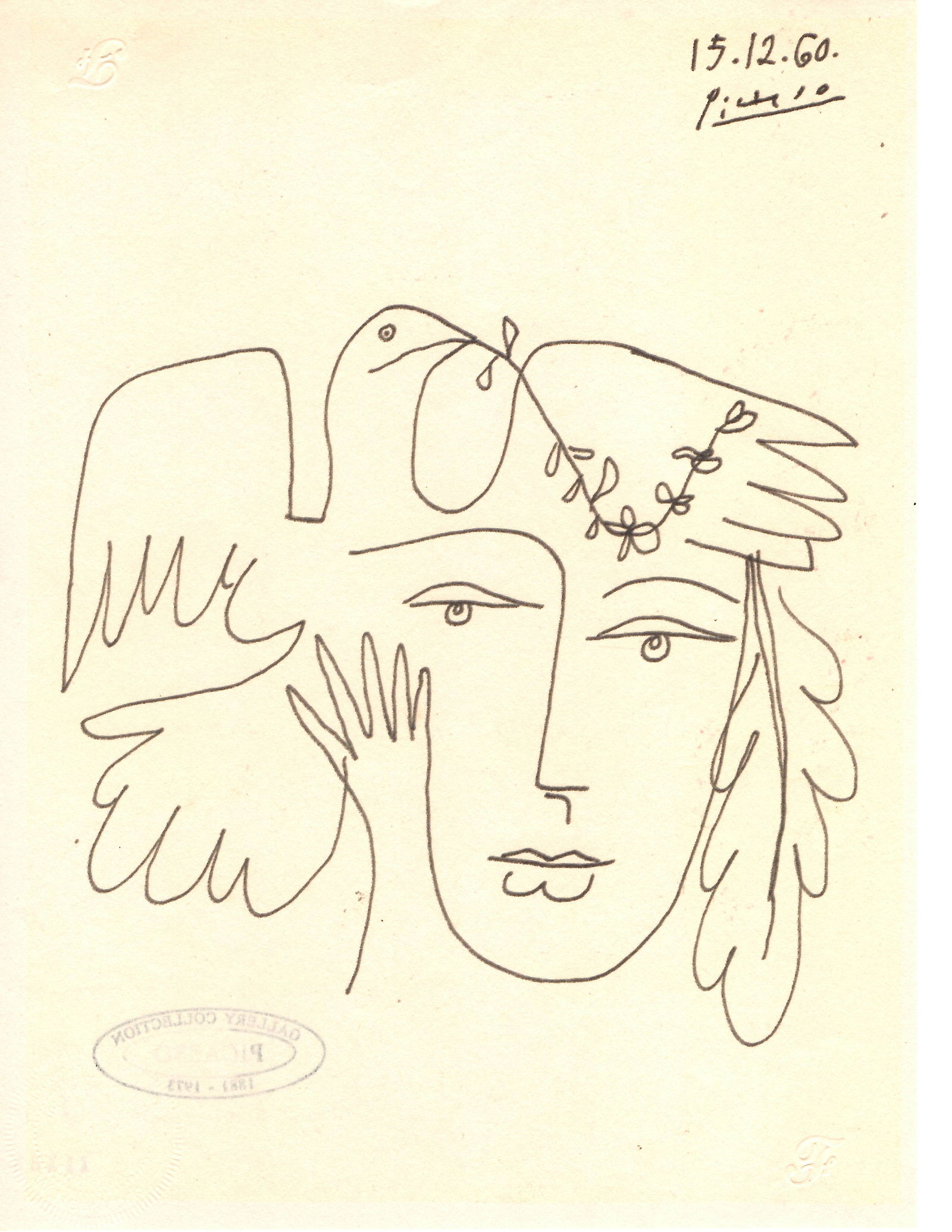 Pablo Picasso Fine Art drawing/print Ink on Paper (1 of 2)