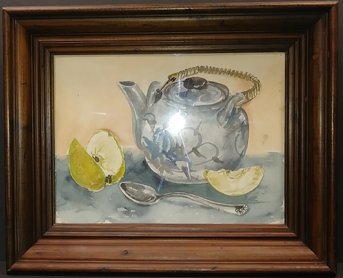 Original Vintage Signed Nov 77 Watercolor Painting: Original Vintage Signed Nov 77 Watercolor Painting. Approx Window Size: 9 x 12 in - Approx Frame Size: 13 x 16 x 2 in