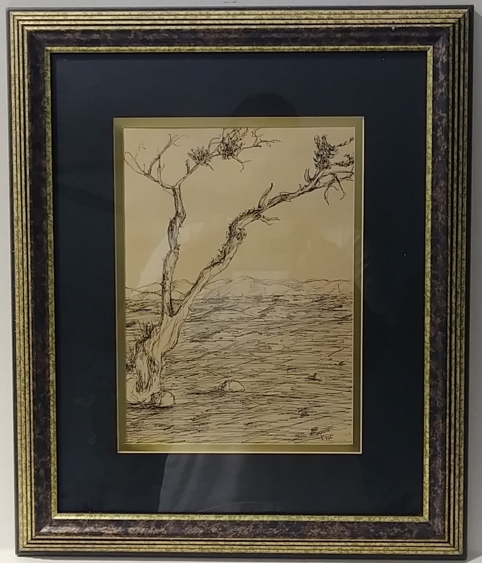 Vintage 1965 Mike Birzon Cartoon Art Ink Drawing. (1 of 3)