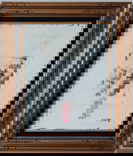 Signed Schifano, Italy (1934 - 1998) Abstract Art Painting on  Canvas: Signed Schifano, Italy (1934 - 1998) Abstract Art Painting on Canvas A minimalist Abstract Mixed-media Collage Artwork with a powerful Conceptual Message. This is a one-of-a-kind piece. Approx Paintin