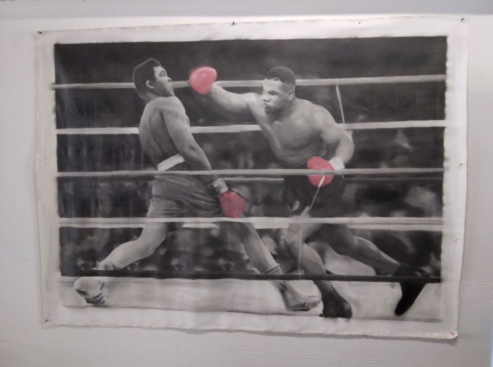 Ali vs. Mike Tyson Mural Huge Oil Painting on Canvas (1 of 2)