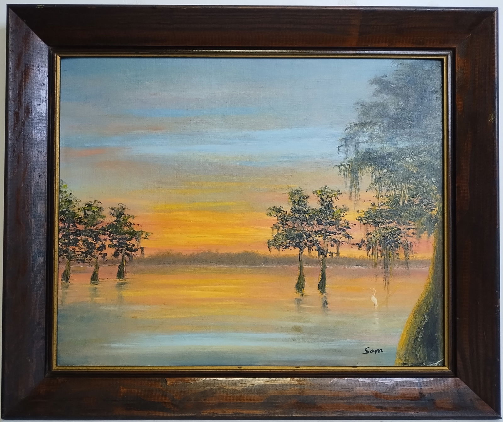 Saint Lucie Riverside Florida Painting Signed Sam (1 of 1)