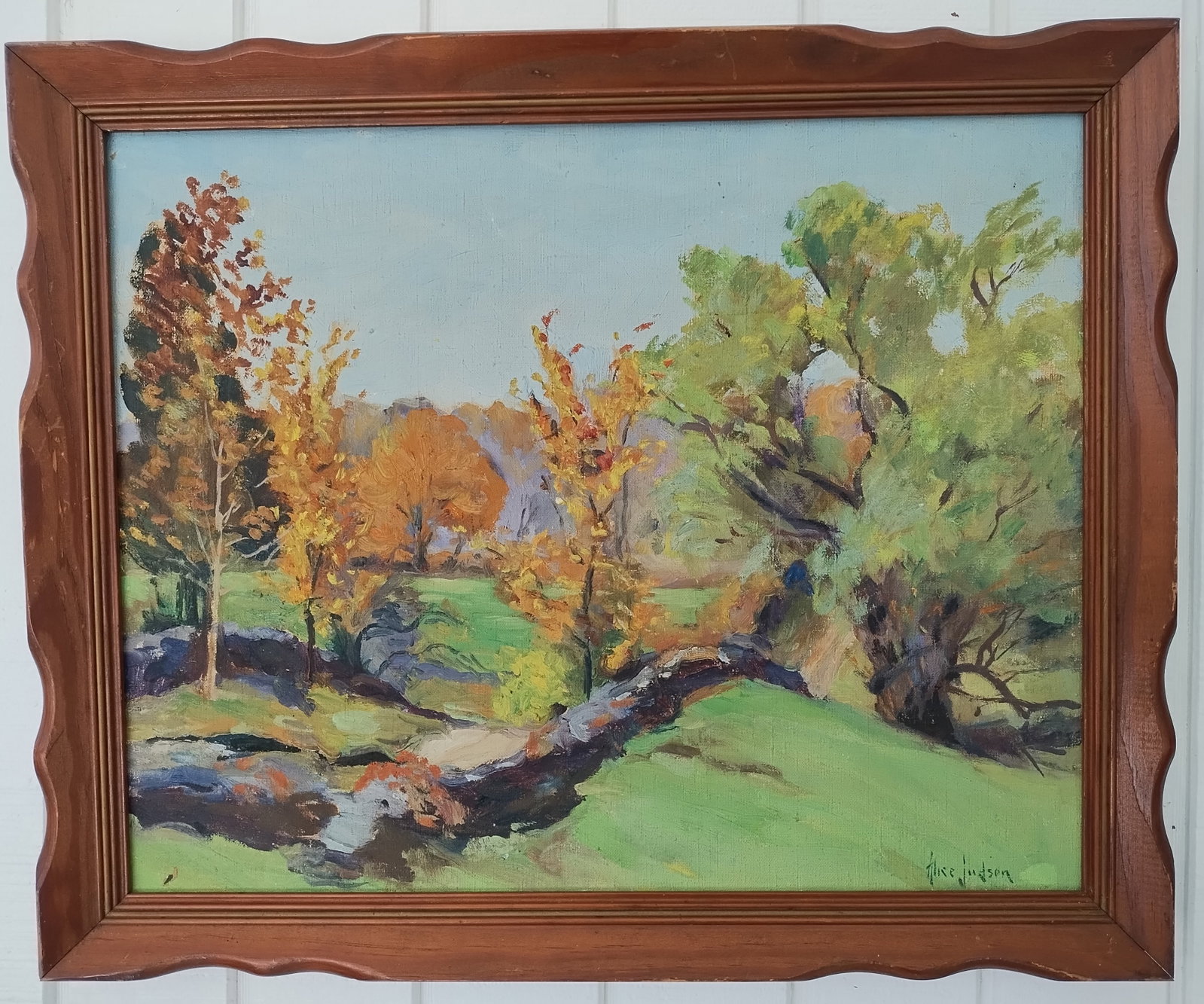 Alice Judson American, 1876-1948 Oil Painting on Canvas: Alice Judson American, 1876-1948 Oil Painting on Canvas. North Shore Approx Painting Size: 20 x 26 inches. Approx Frame Size: 22 x 18 x 2 inches.Good vintage condition We pack & Ship for you, We take 