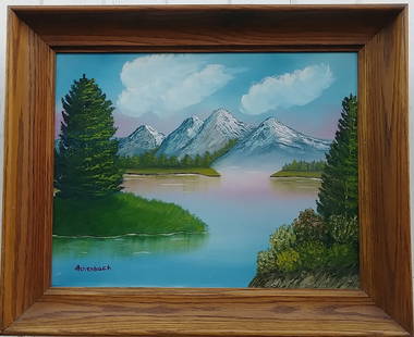 S Lung Park Canada Plain Air Oil Painting on Canvas Fra: S Lung Park Canada Plain Air Oil Painting on Canvas Framed.- Approximate Artwork Size: 14 x 18 Inches. - Approximate Frame Size: 18 x 22 x 3 Inches. The frame can have scratches and marks due to stora