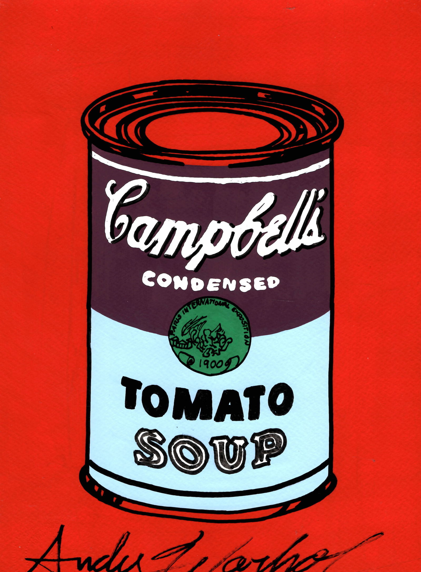 Signed Andy Warhol Mixed Media on Paper (1 of 2)