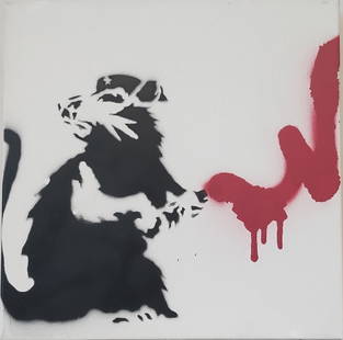 Banksy Dismaland painting 2015: Banksy Dismaland painting 2015 With paperwork of dismaland ticket and dismaland COASold as Dismaland Souvenir only.Large - 12 by 12 inches on canvas stamped dismaland on reverse Rare and unique image,