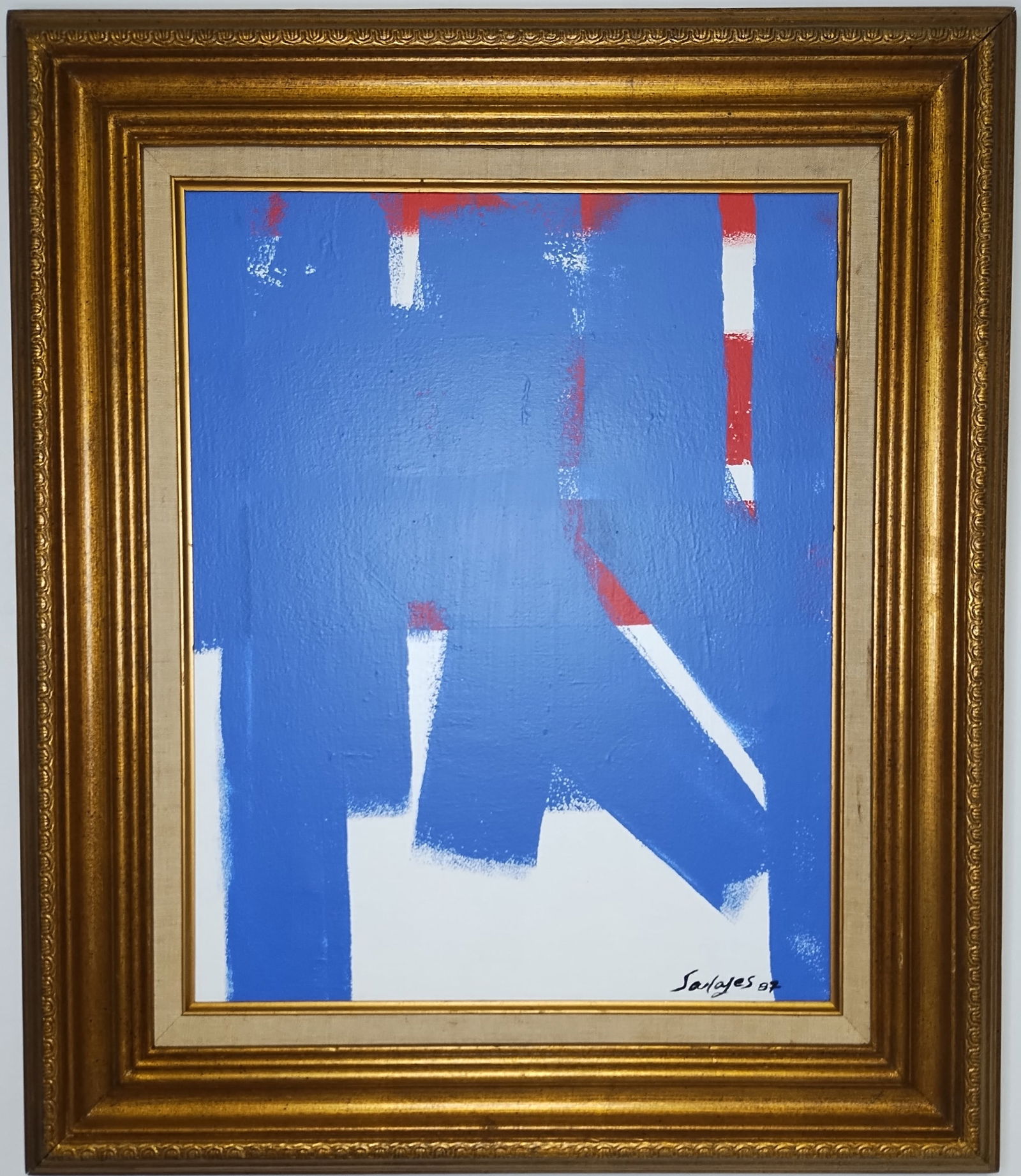 Soulages Signed Abstract Painting on Canvas - French Modern Art (1 of 6)