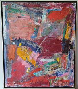 Signed Lipton Vintage 1970s Abstract Oil Painting Impasto on Canvas: Signed Clinton Vintage 1970s Abstract Oil Painting Impasto on Canvas Vintage c. 1970s Abstract Expressionist Oil painting on Canvas, features an impasto finish of thickly laid paint in hues of white,