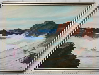 81 Vintage Signed Massachusetts Oil Painting on Canvas: 81 Vintage Signed Massachusetts Oil Painting on Canvas Framed . Plain Air Painting. Painting Size: 24 x 18 inches. Frame Size: 25 1/2 x 19 1/2 x 2 inches.Oil on Canvas. Frame - Frame may have scratche