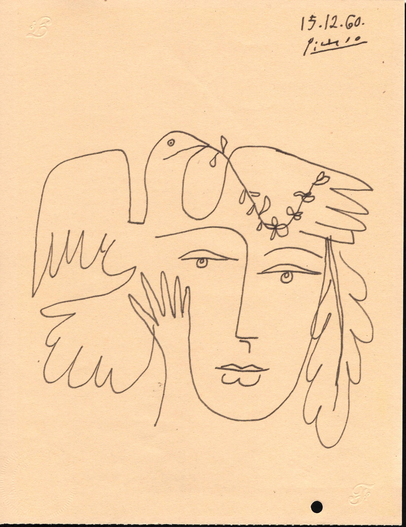 Pablo Picasso Fine Art drawing/print Ink on Paper: Pablo Picasso Fine Art drawing/print Ink on Paper.Embossed Stamp.`GALLERY COLLECTION PICASSO STAMP.Paper Size: 11 x 8 1/4 Inches. Good Condition. We pack & Ship for you. We take care of the shipping s