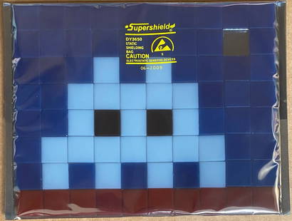 Invasion Invader Kit #12 (Home- Black Eyes), 2009: Invasion Invader Kit #12 (Home- Black Eyes), 2009 80 Ceramic tiles and 1 mirrored tile 6 1/4 × 7 7/8 in | 16 × 20 cm Part of a limited edition set Edition of 150 In the late 1990s, anonymous French