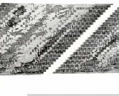 Rubbing Of Detail of Sarcophagus Palenque Mexico Photo: Rubbing Of Detail of Sarcophagus Palenque Mexico Photo .Labeled on the verso Approx Photo size:8 x 10 inches