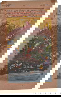 Persian Maharajah Hunting Illuminate Painting: Persian Maharajah Hunting Illuminate Painting. Approx Size: Art Work: 8 x 5 inches Pictures are as accurate as possible, however color may look different on each monitor. Good Condition. See photo. We