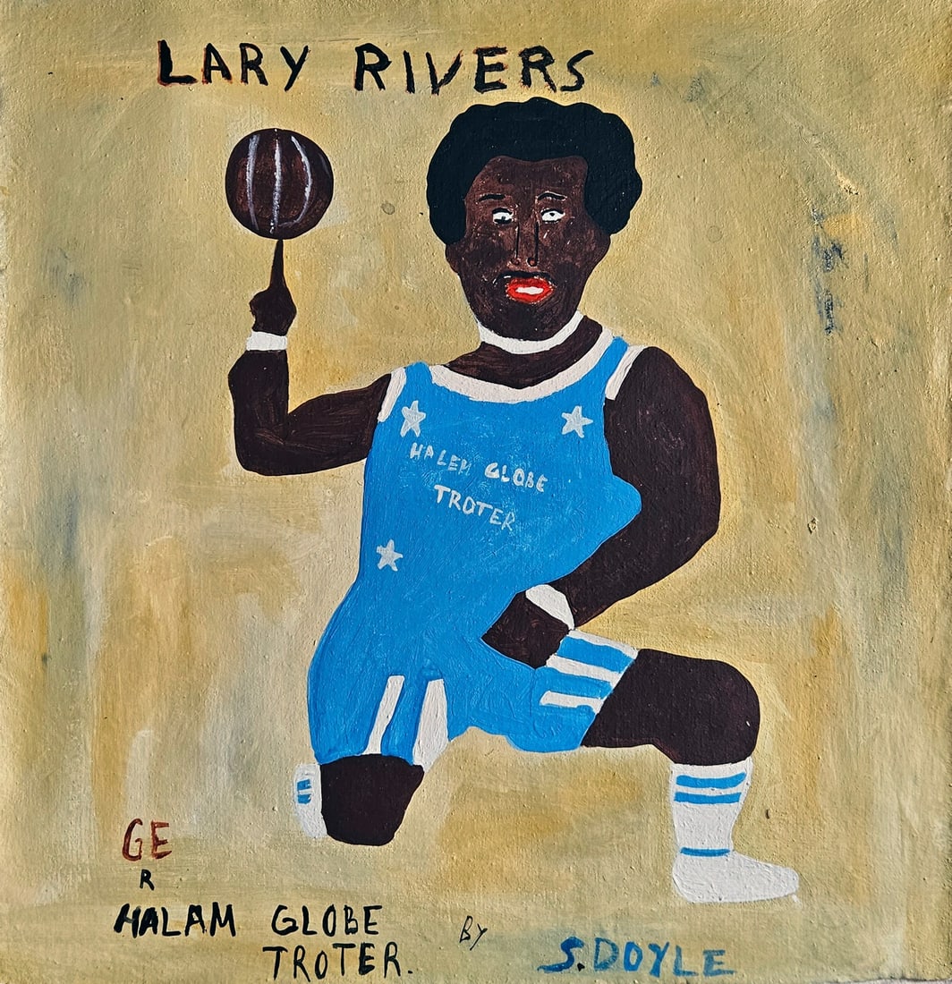 Sam Doyle Signed Folk Art Painting on Canvas - African American Southern Art (1 of 4)