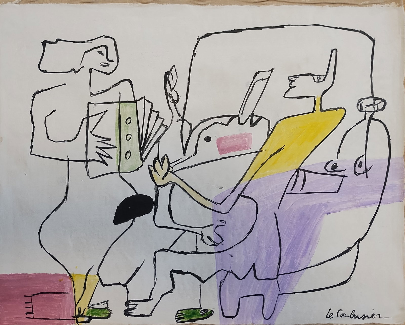 Le Corbusier (French) Abstract Painting Modern Art (1 of 3)