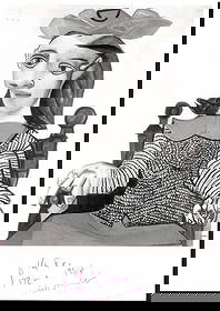 Original Vintage Photography Pablo Picasso: Pablo Picasso The Yellow Sweater - Original VintagePhoto size:8 1/4 x 111 3/4 inches. Please see Front and back of the image:Photo may have bent corners and damaged, May have marks and writings,Please