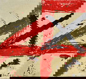 Vintage Abstract Canvas Signed Tapies, Modern Art: Vintage Abstract Canvas Signed Tapies, Modern Art Painting Size Approx: 18 x 18 Inches. This is hand painted Mixed Medium on Canvas It is being sold in the manner or style of the artist after,attribut