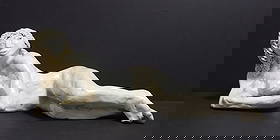 Lois B Herrick Abstract Biomorphic Sculptures: Lois B Herrick Abstract Biomorphic Sculptures, Purple Lola - Sculpture by Lois Herrick . Size:16"1/2 x 9" 1/2 x 6" Height.