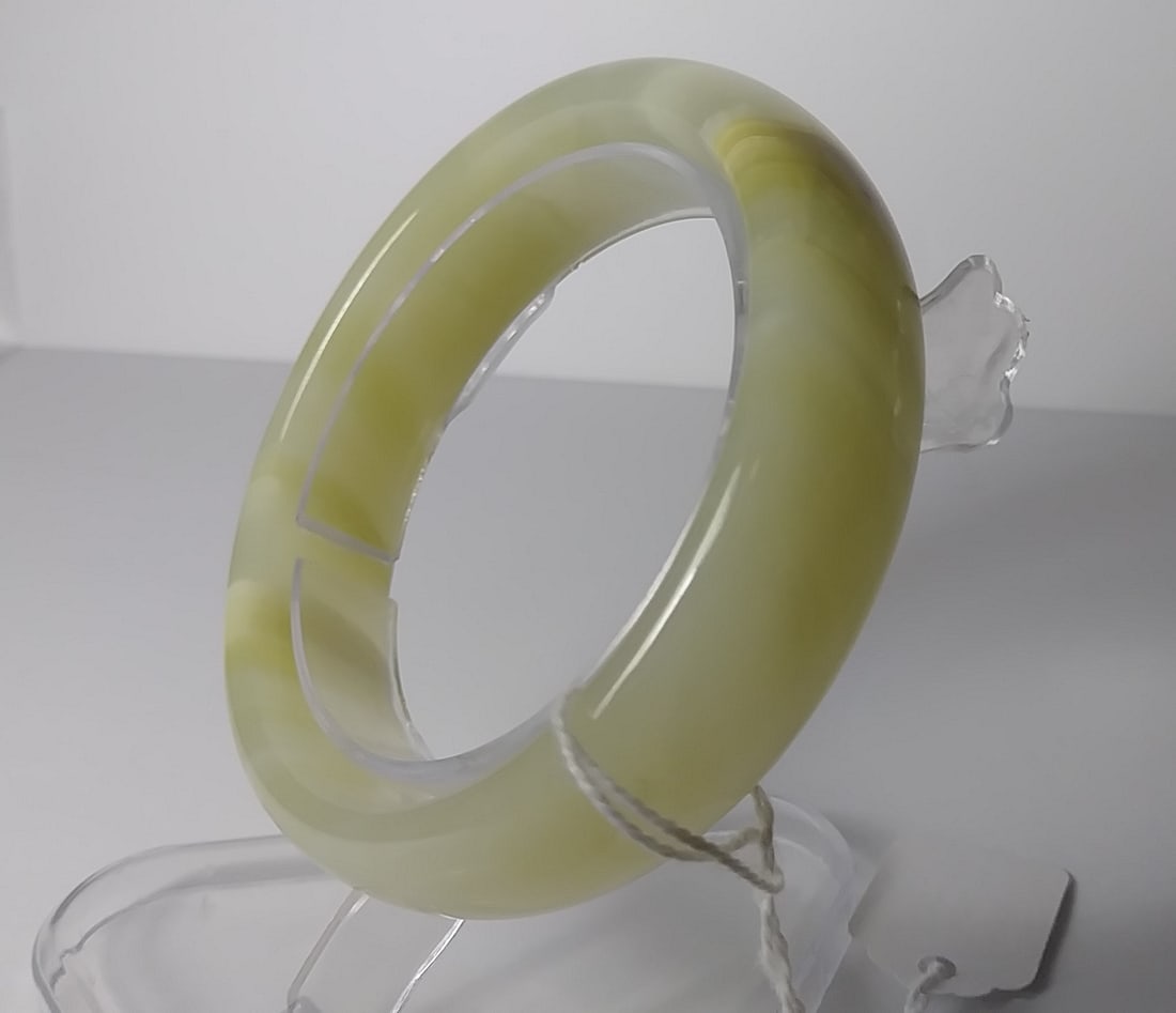 Antique Natural Jade  Bangle Bracelet (1 of 2)