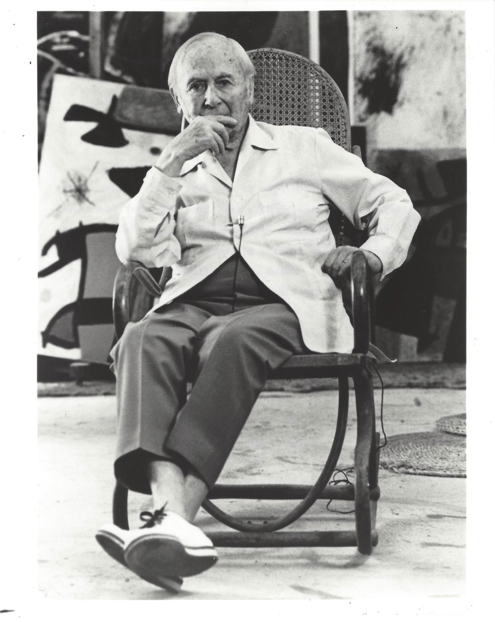 1980 Photo Artist Joan Miro in "Picasso -- A Painter's Diary" (1 of 2)