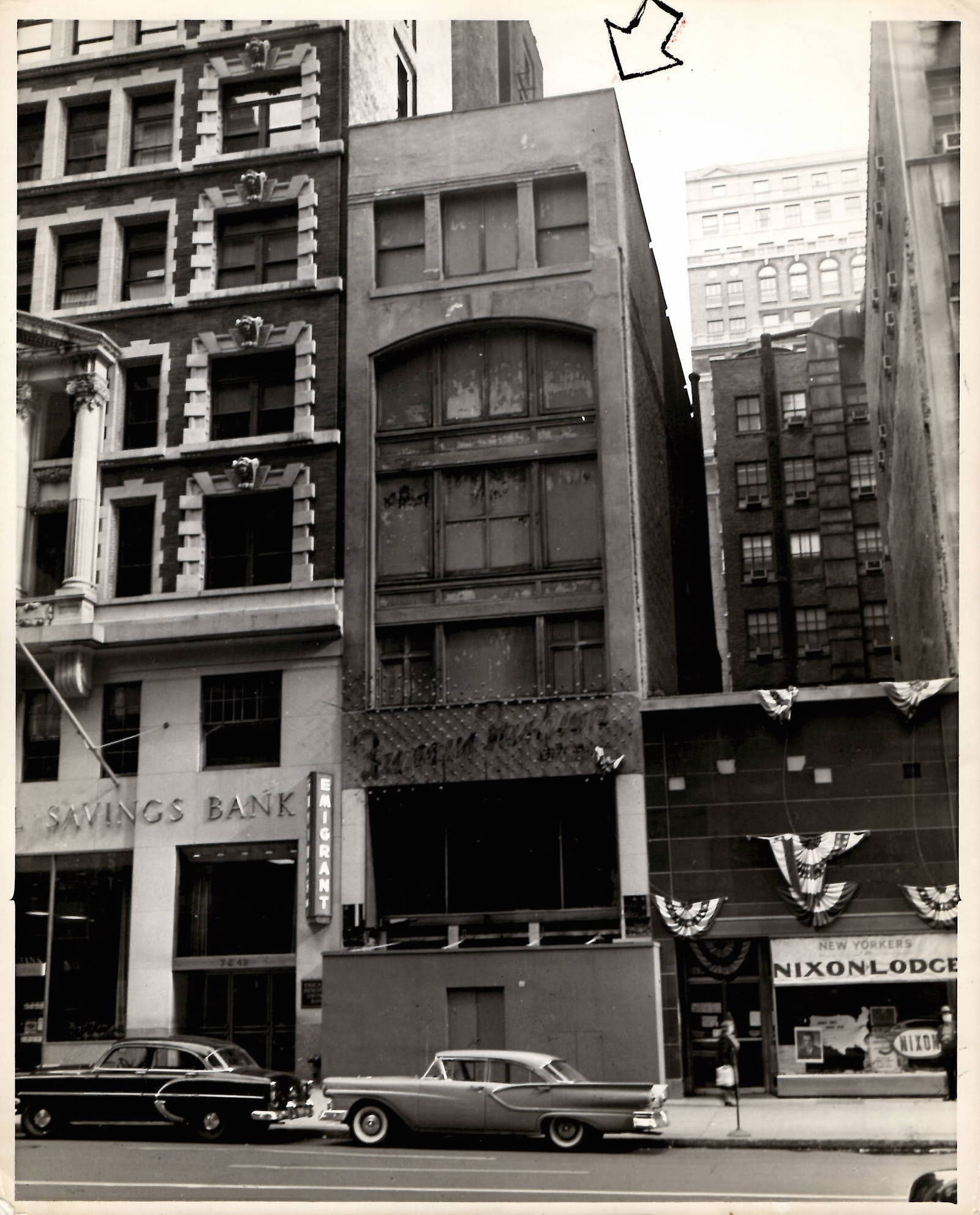1960's 42nd Street New York City Photo Nixon Lodge Stor (1 of 2)