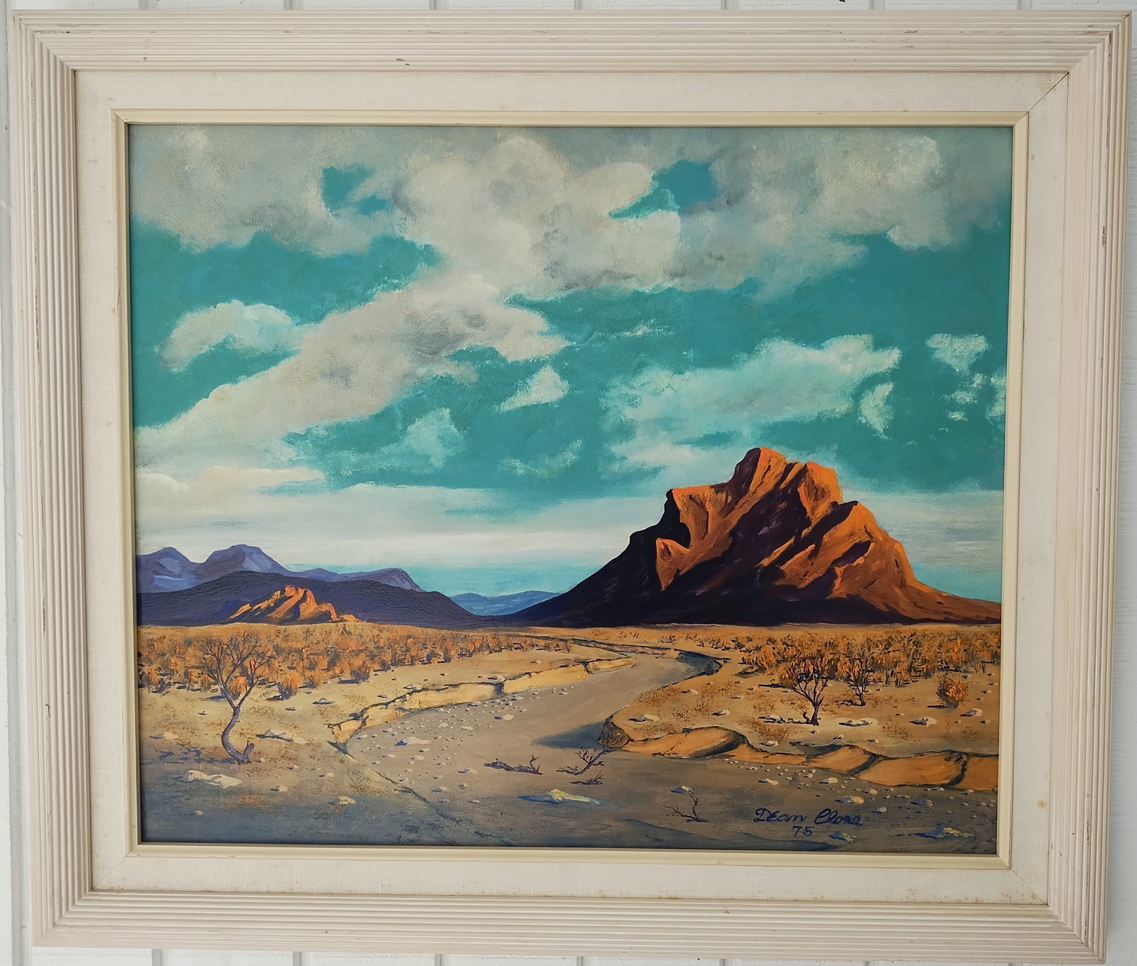 Early California Desert Landscape Oil Painting Canvas Framed.: Early California Desert Landscape Oil Painting Canvas Framed.Landscape Impressionism Oil American ListedPainting Size: 24 x 20 inches. Fame Size: 29 x 25 x 2 inches.Frame may have scratches and marks