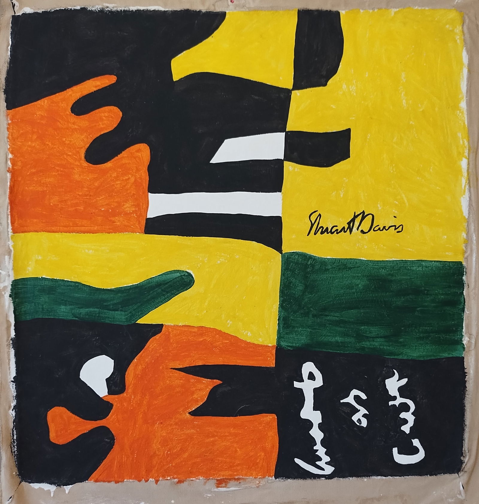 Signed Stuart Davis 20th Century Modern Painting on Canvas: Signed Stuart Davis 20th Century Modern Painting on Canvas.Artwork Dimensions:Canvas Size: 20 x 16 inches. This is hand painted and shows sign of wear from age.But overall condition is good.SEE Photos