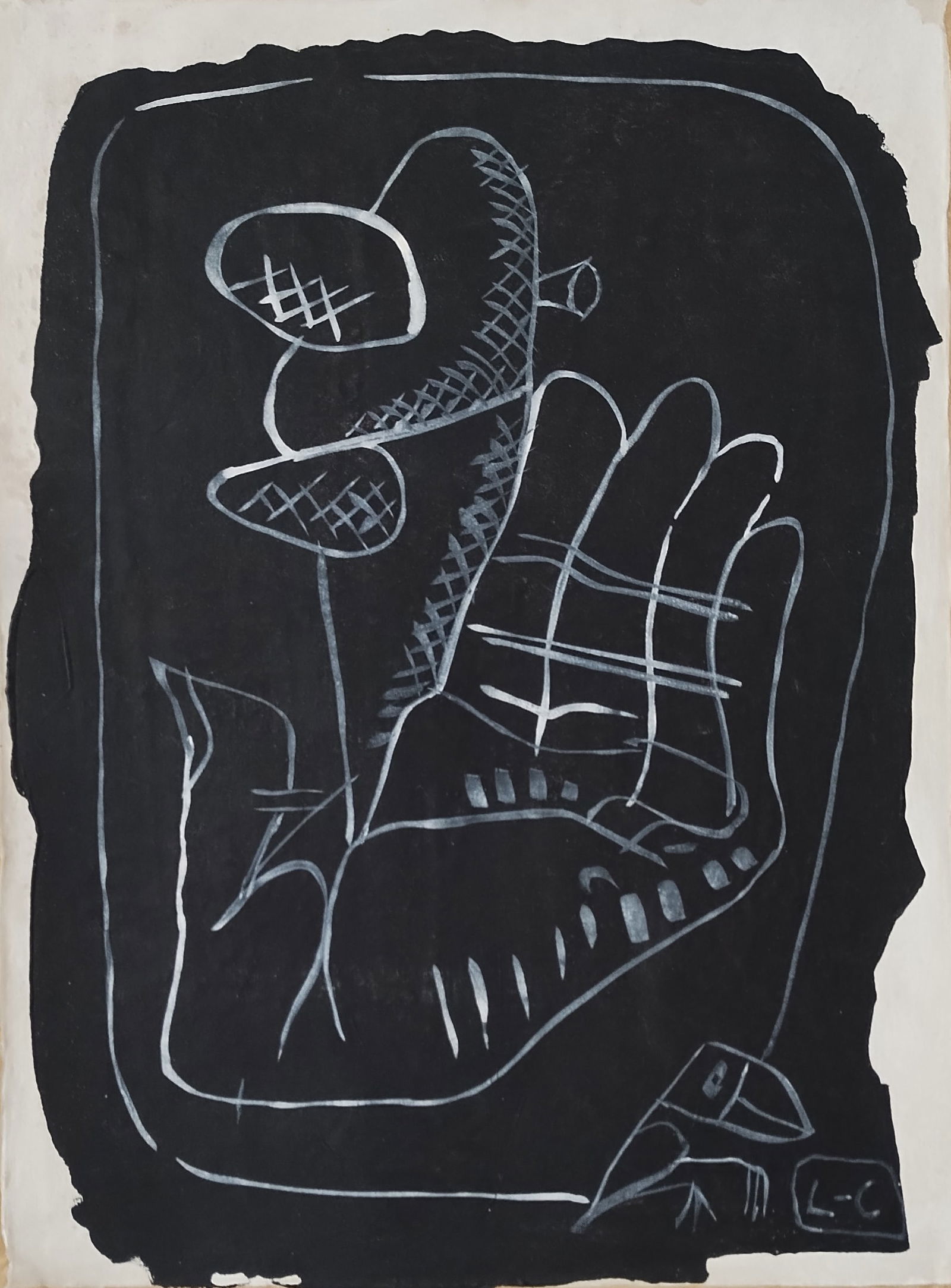 Abstract Painting Signed Le Corbusier, Modern Old 20th Century Art (1 of 4)