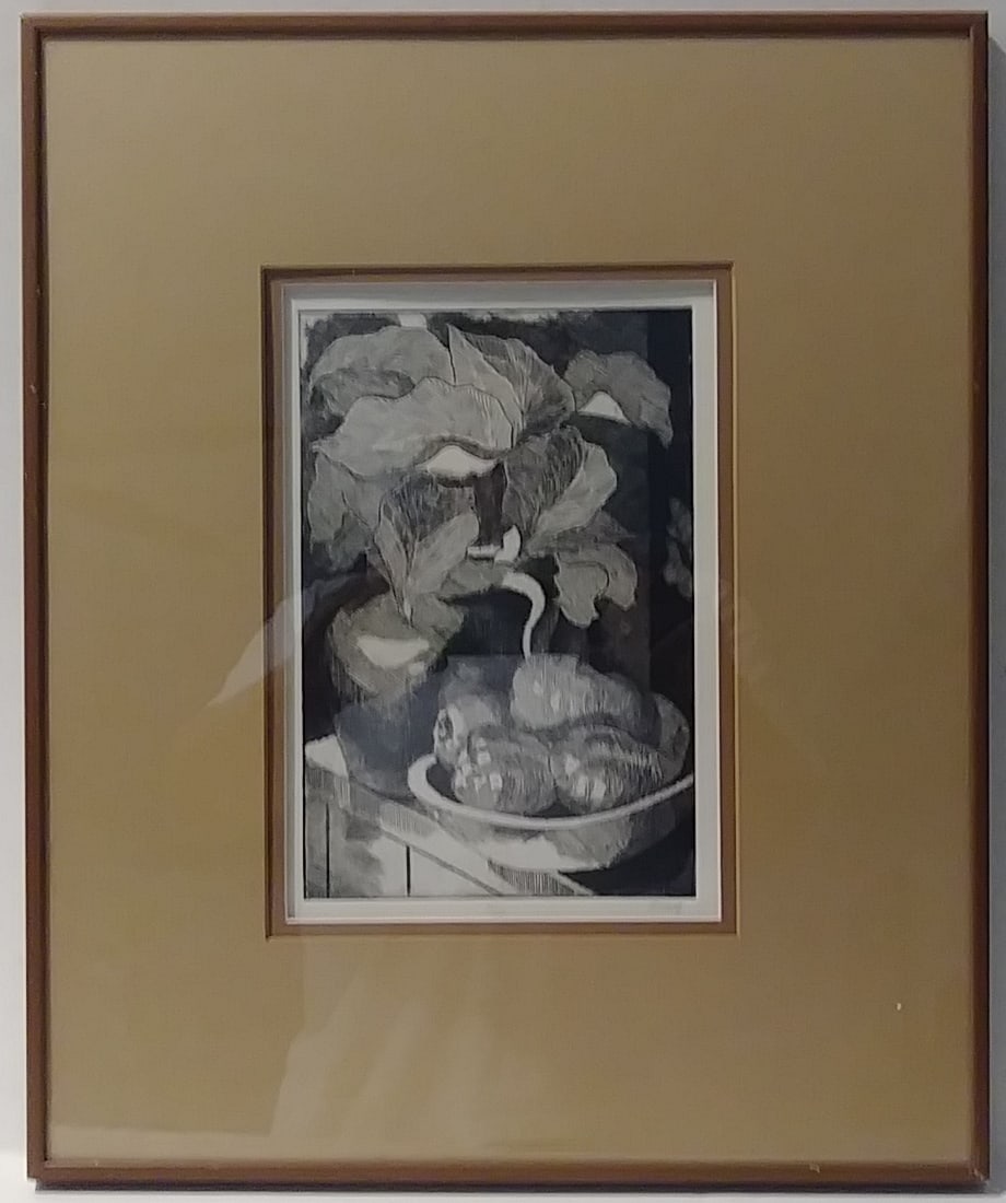 Original Signed Ink Engraving. 5/50.: Original Signed Ink Engraving. 5/50. . Nice collection art. Window Size: 7 x 9 inches. Frame Size: 14 x 17 x 1 inches. Frame may have scratches and marks due to storage. Good vintage condition. See ph