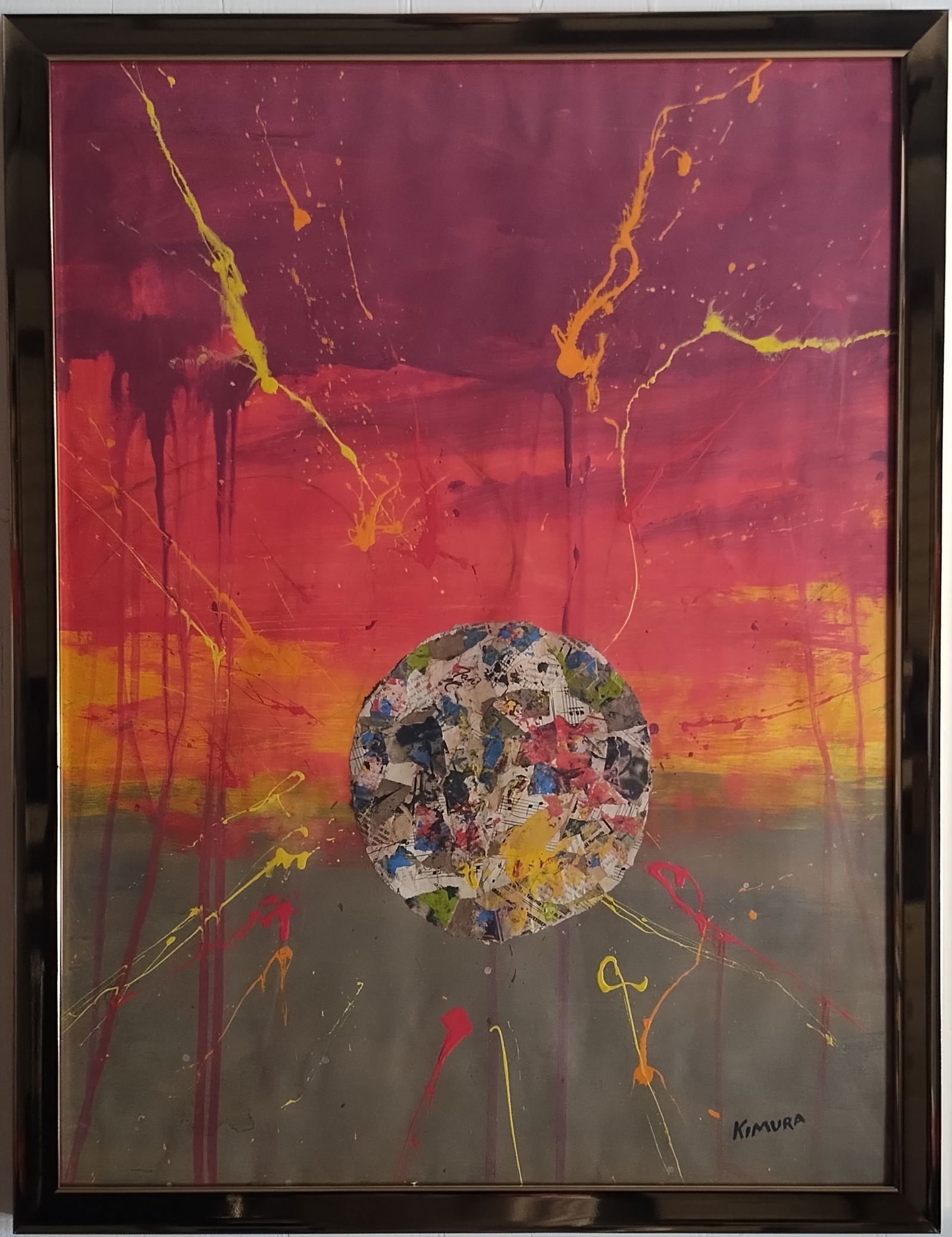 Chuta Kimura(1917-87) Japan - France Untitled abstract Painting,Mixed Media on Paper - 6