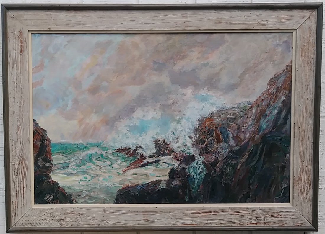 Michel Vissell Hudson River NY Oil Painting on Canvas (1 of 10)