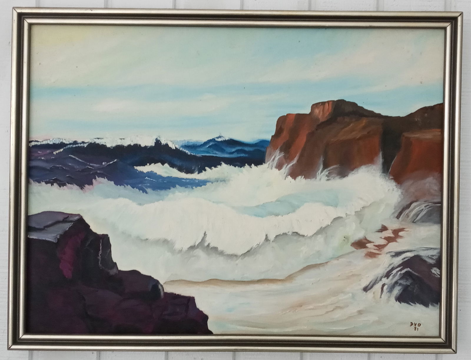 81 Vintage Signed Massachusetts Oil Painting on Canvas (1 of 5)