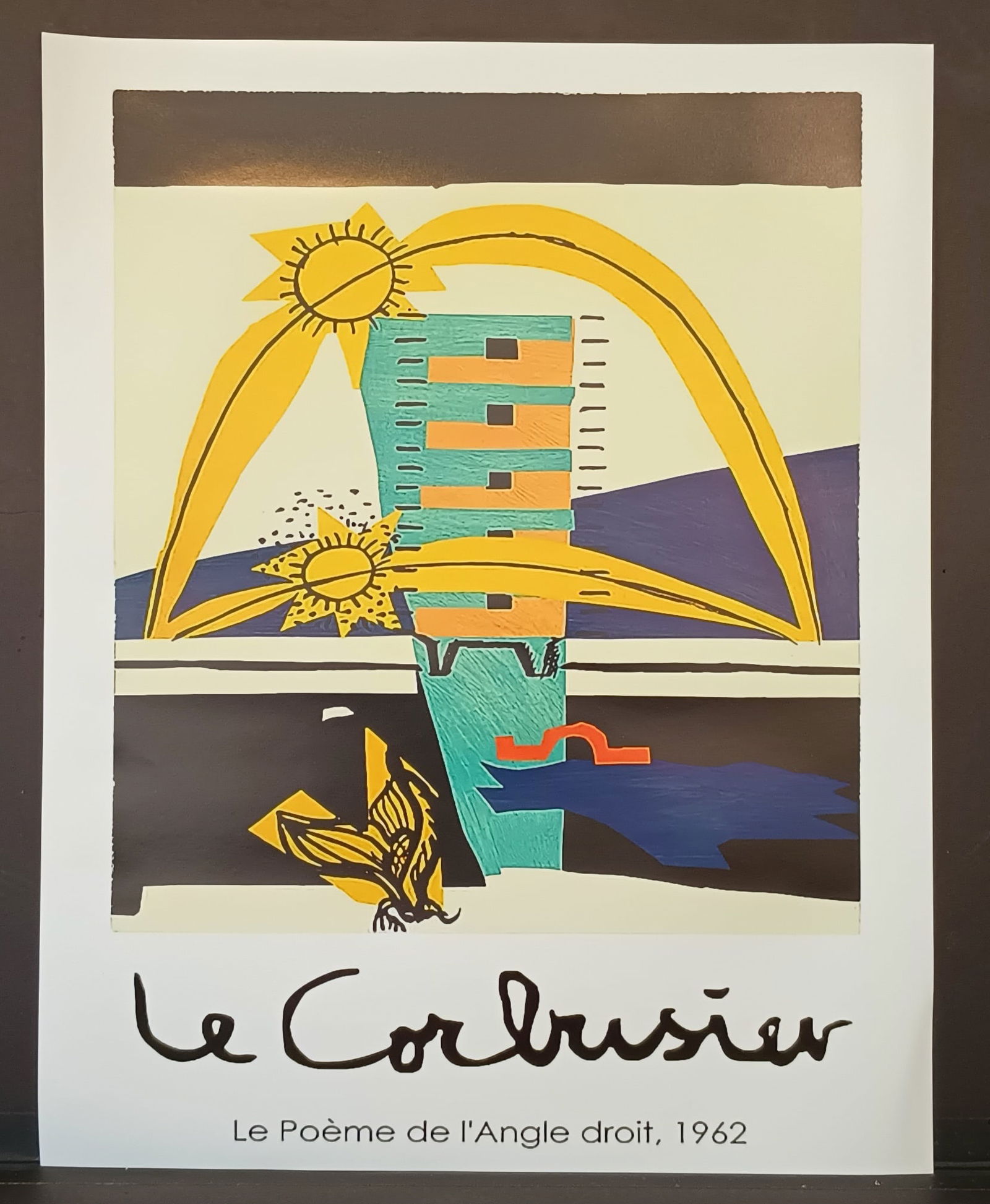 Large Le Corbusier Lithograph Print on Canvas (1 of 2)