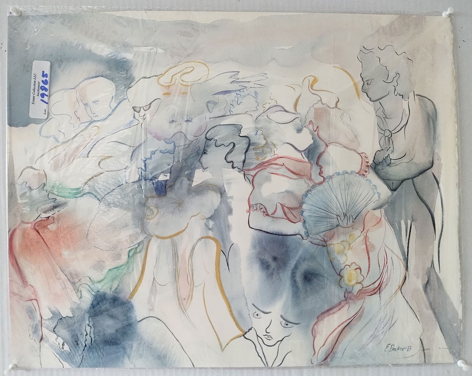 E Becker Original Contemporary Watercolor Painting (1 of 6)