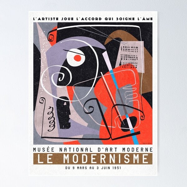 Le Corbusier Lithograph Print (Exhibition 1951). Abstract, Modernism (1 of 1)