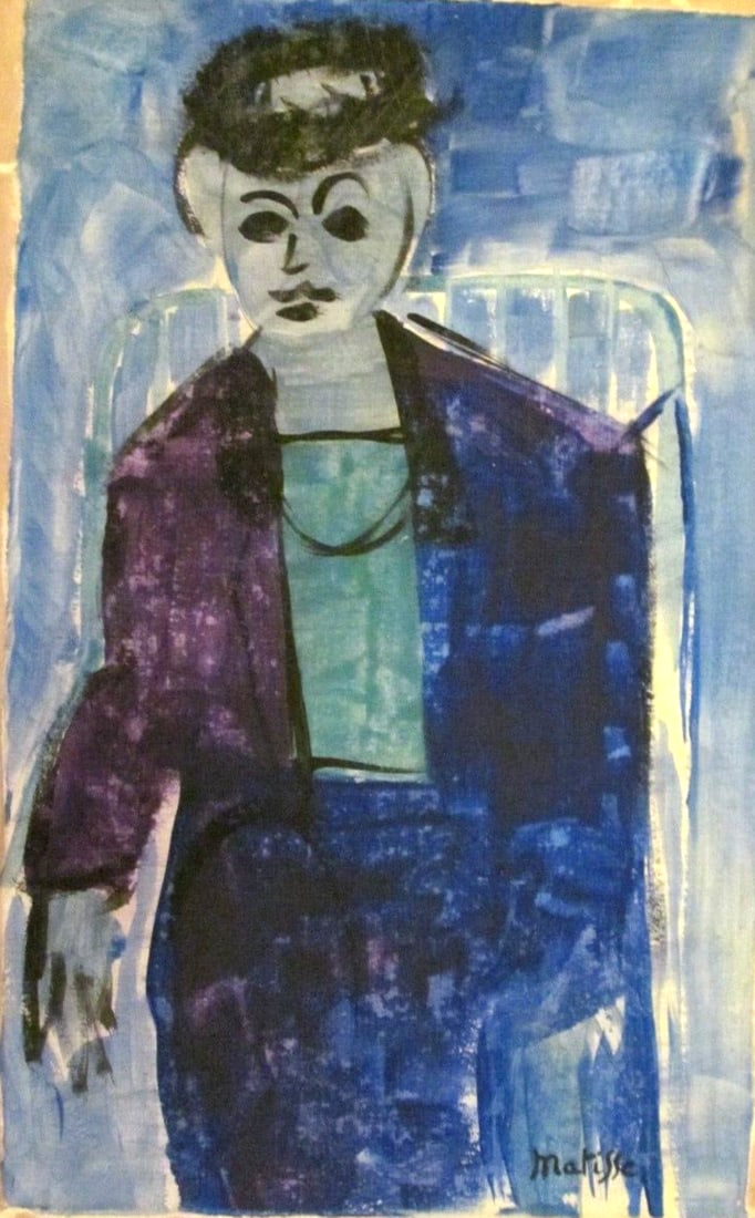 Vintage Painting on Canvas Signed- Matisse (1 of 3)