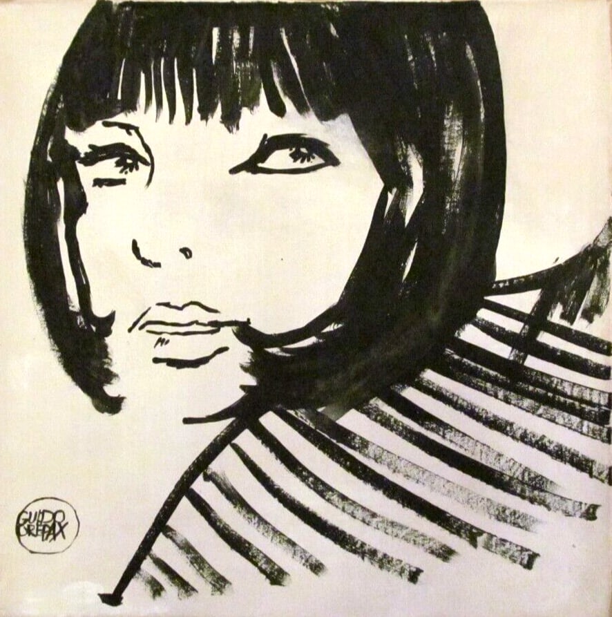 Vintage Abstract Painting on Canvas Signed - Guido Grepax (1 of 4)