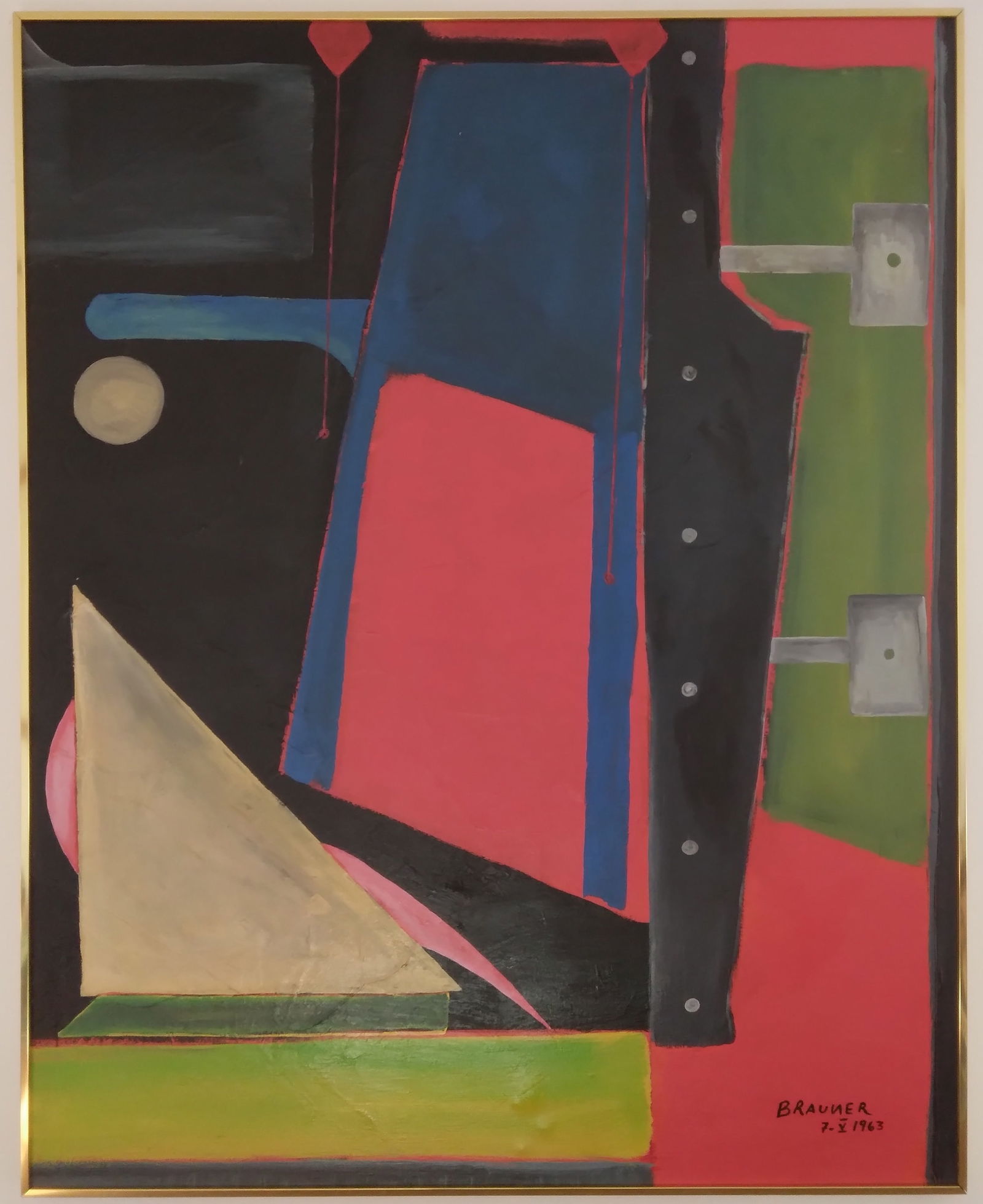 Huge Signed Brauner 1963 . Abstract Expressionism Composition Painting On Canvas (1 of 9)