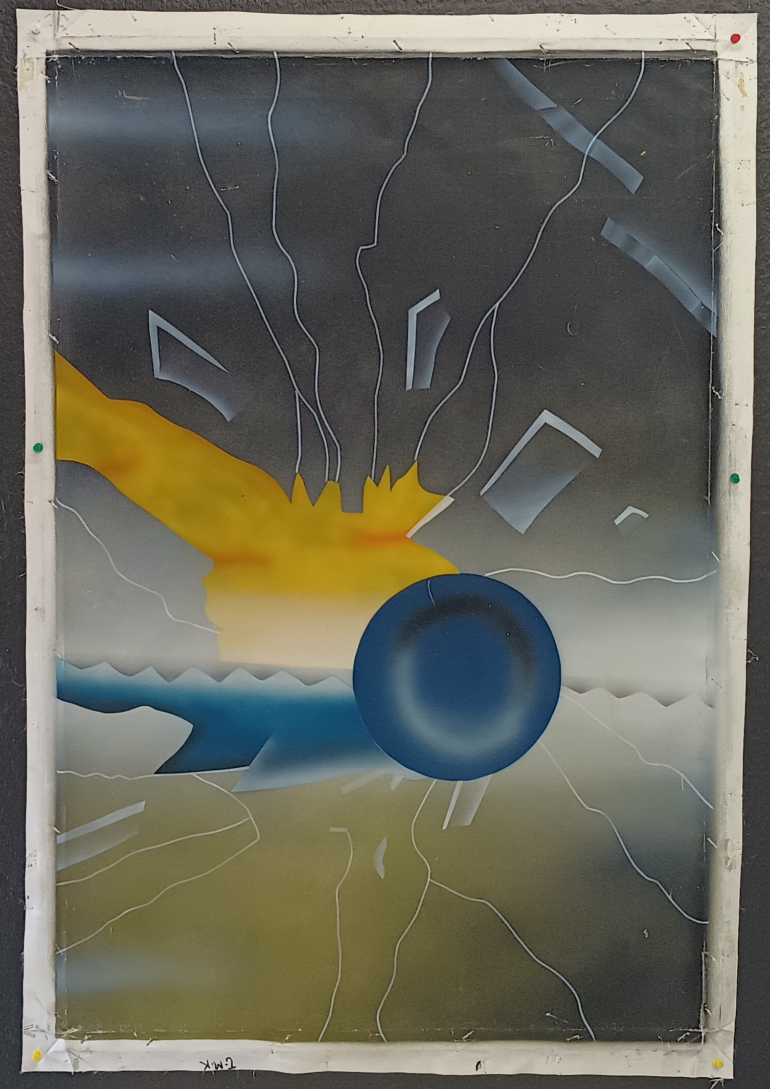 Abstract Surreal Unstretcher Painting on Canvas (1 of 8)