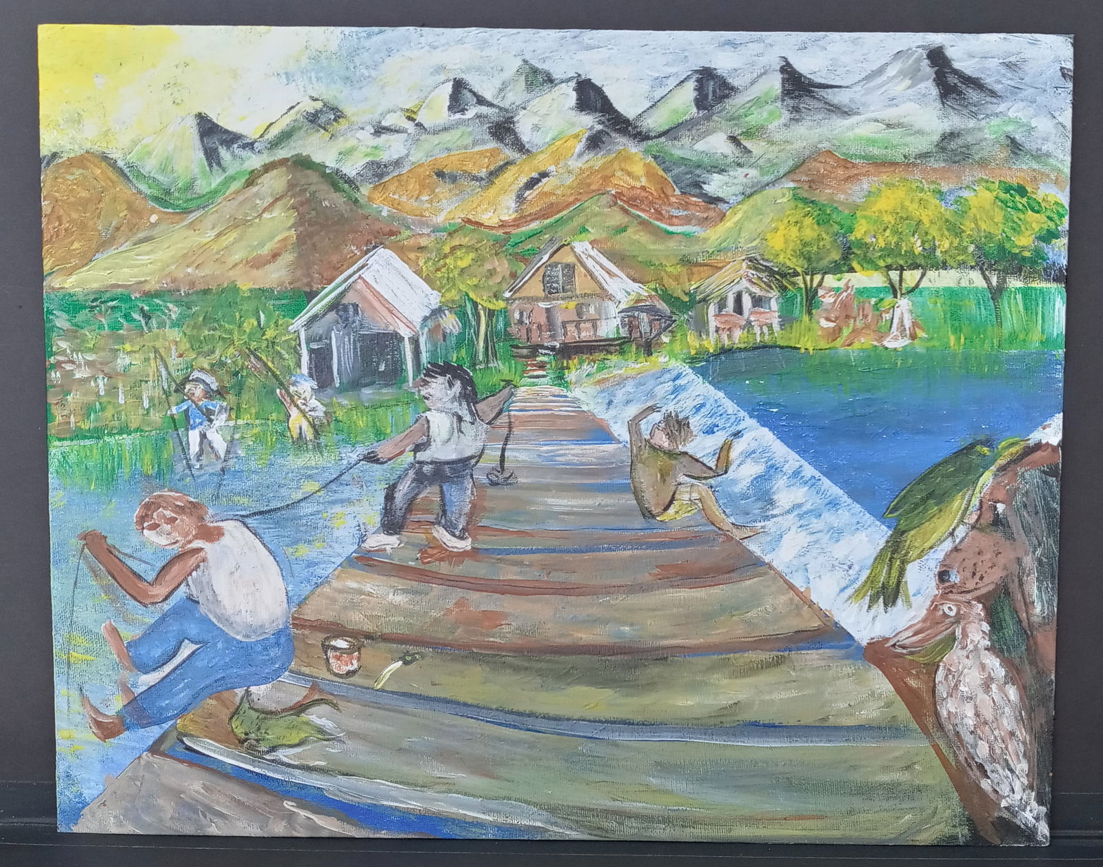 Expressions of Madness of The Mentally ill Oil Painting: Expressions of Madness of The Mentally ill Oil Painting on Canvas board. Rare Expressions of Madness the Art of The Mentally ill Surreal Painting.This and other paintings come from a mental health ins