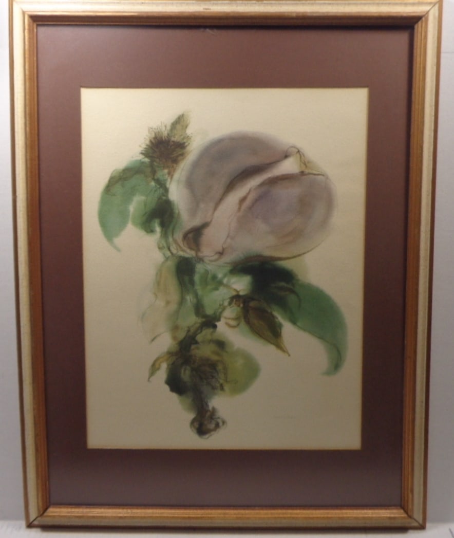 Original Vintage 1955 Signed Watercolor Painting . (1 of 5)