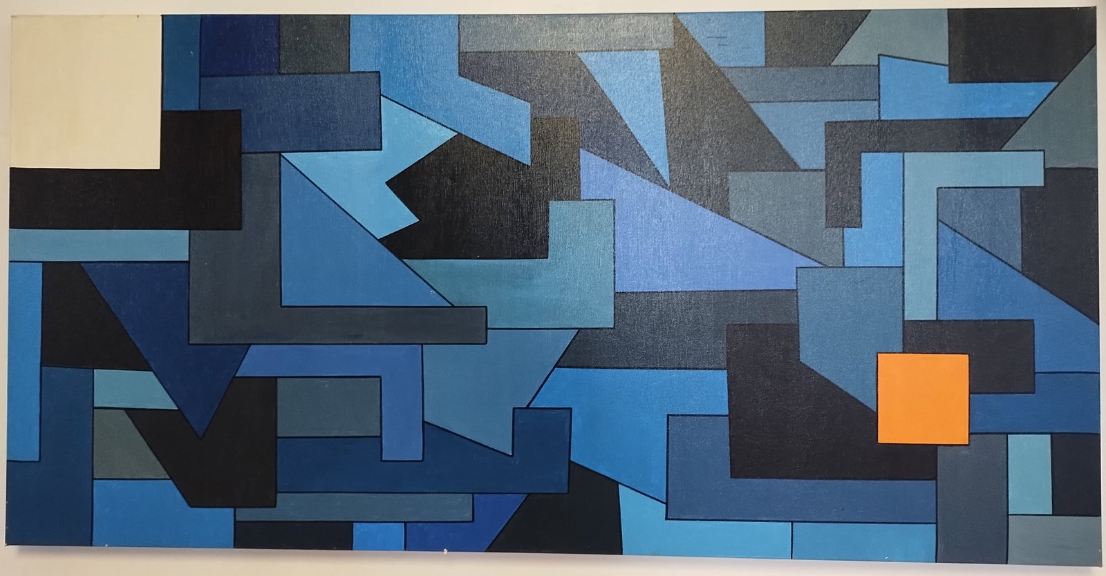 Original Geometric Abstract Oil on Canvas Signed (1 of 9)