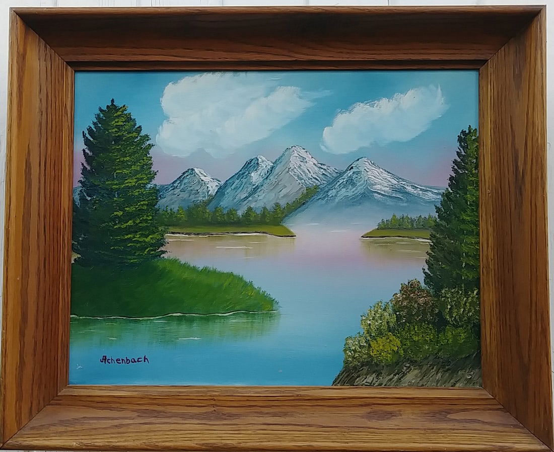 S Lung Park Canada Plain Air Oil Painting on Canvas Fra (1 of 3)